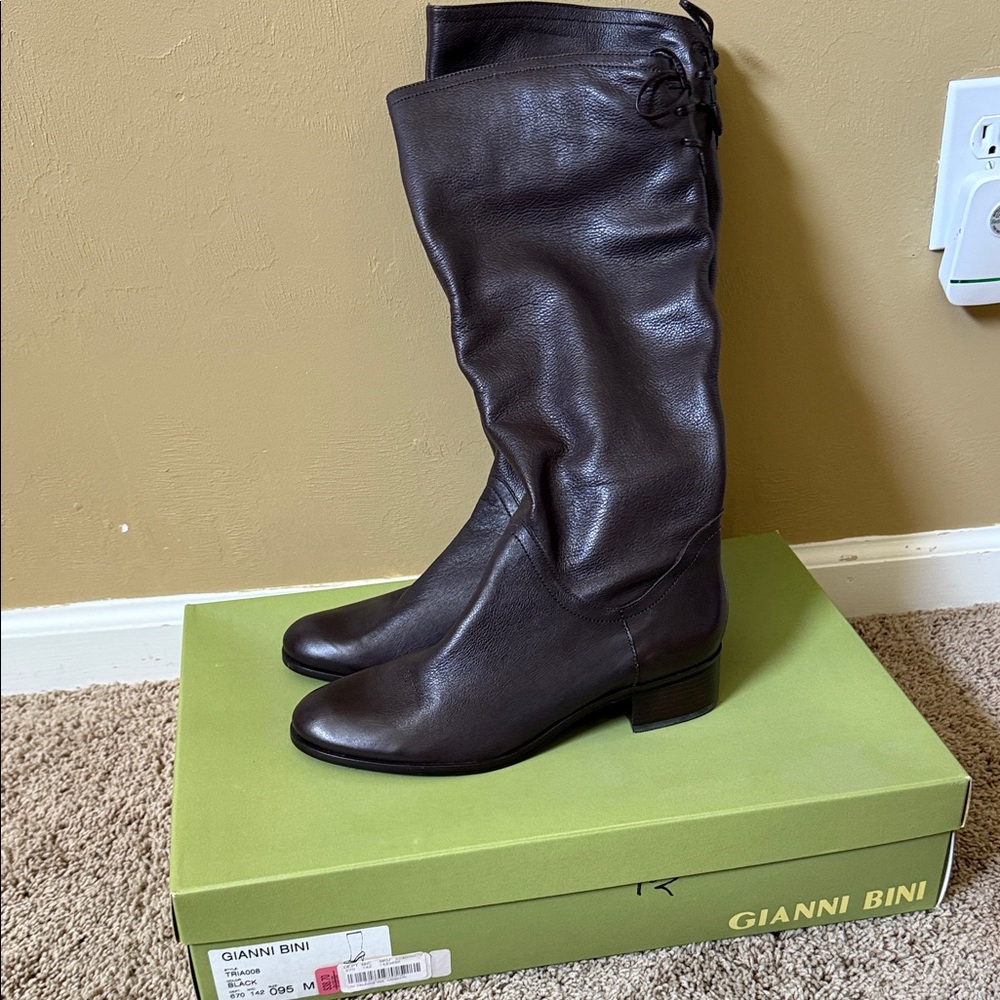 Gianni Bini Dark Brown Heeled Boots